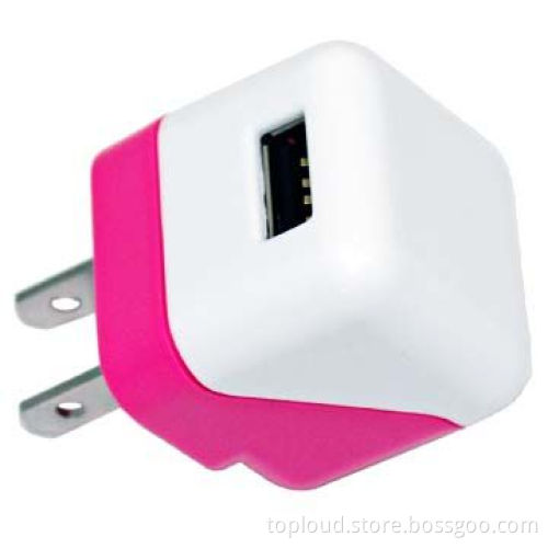 USB Wall Charger for Mobile Phones, 1 USB Ports, 2.1A /3.1A Output, Lightweight